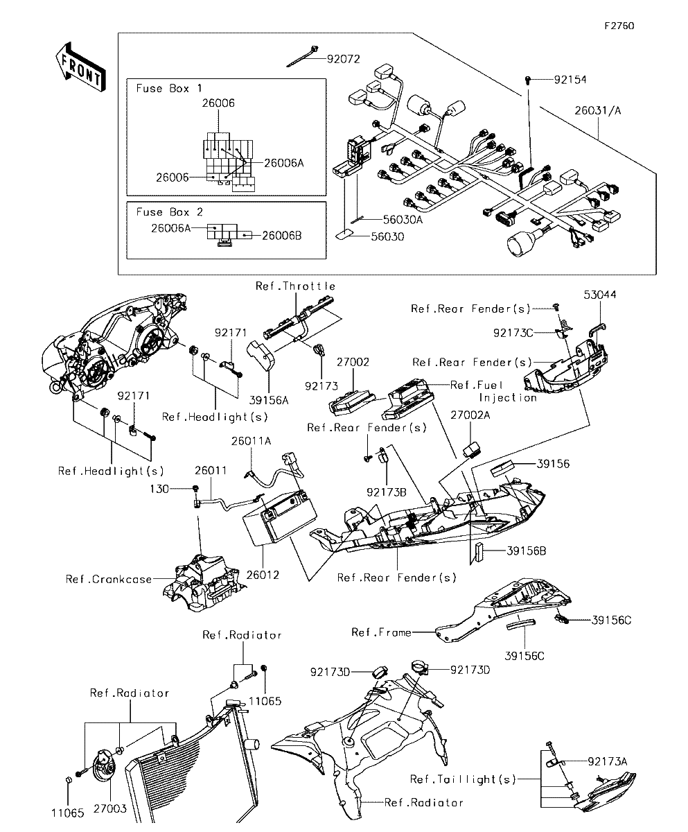 Diagrama de CHASSIS ELECTRICAL EQUIPMENT