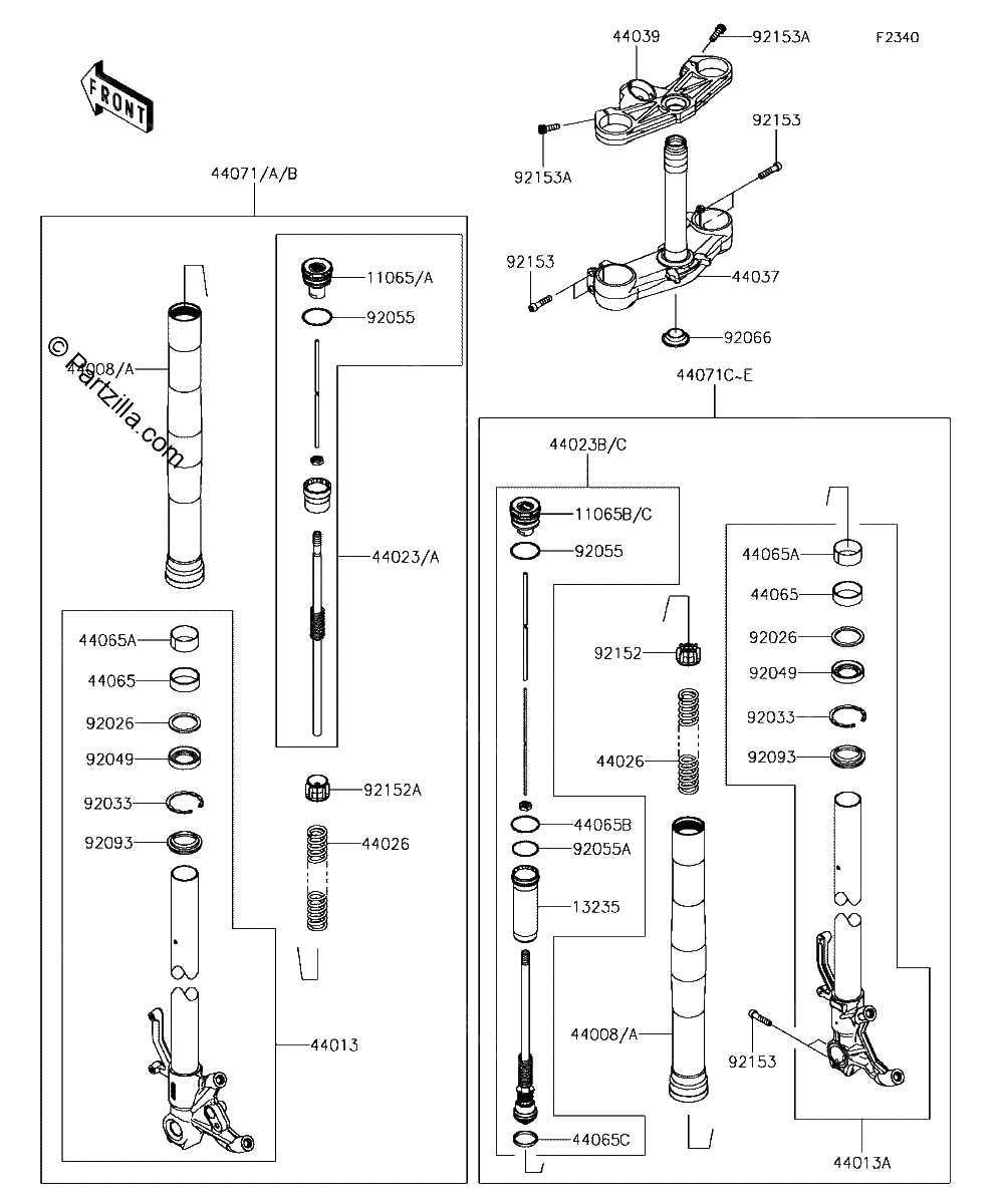 Diagrama de FRONT FORK