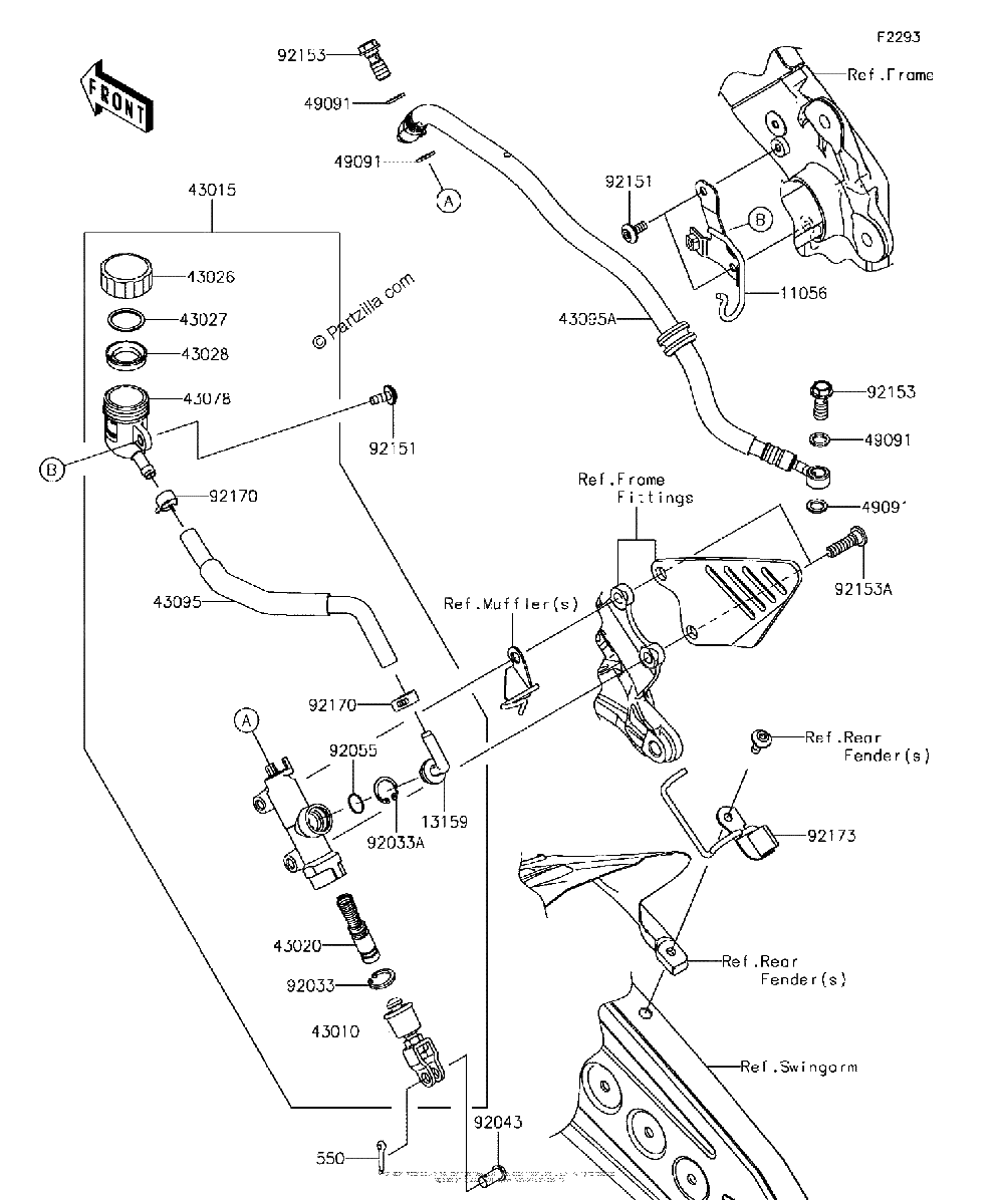 Diagrama de REAR MASTER CYLINDER