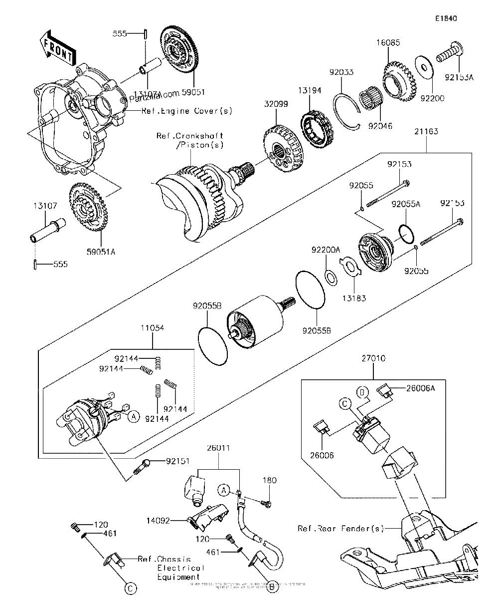 Diagrama de STARTER MOTOR