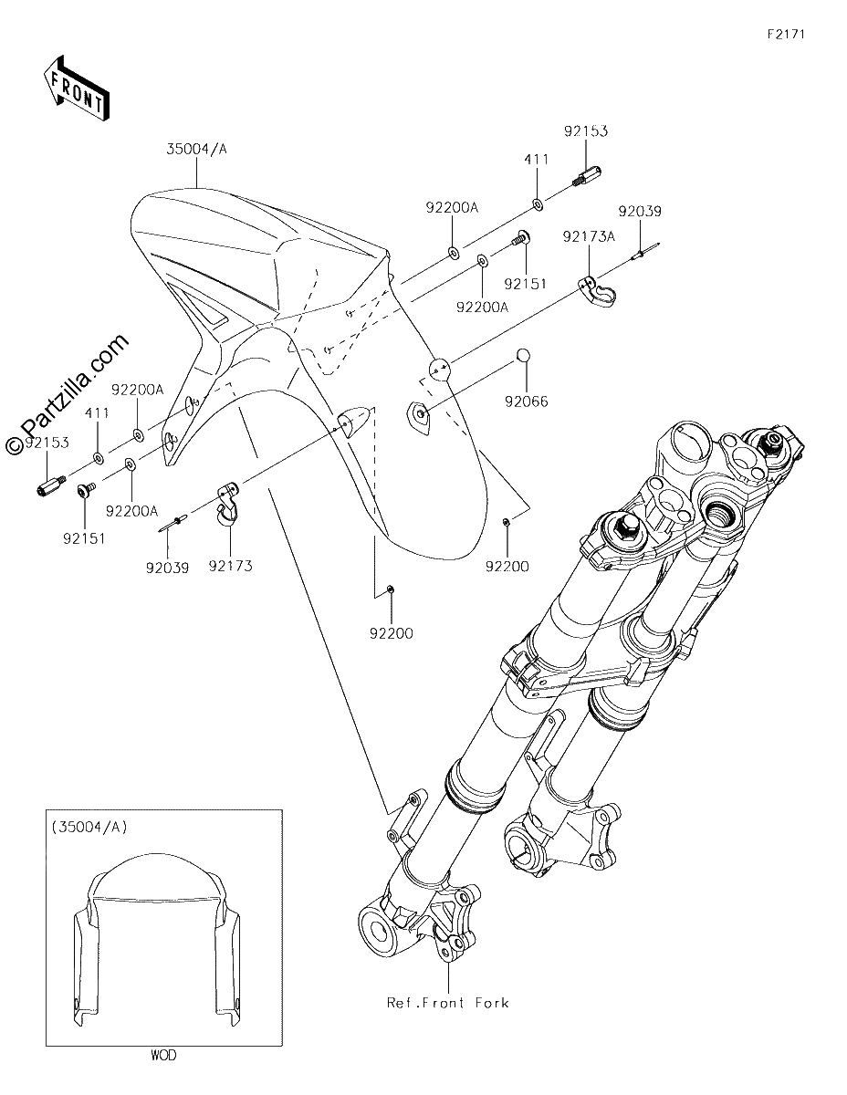 Diagrama de FRONT FENDER S