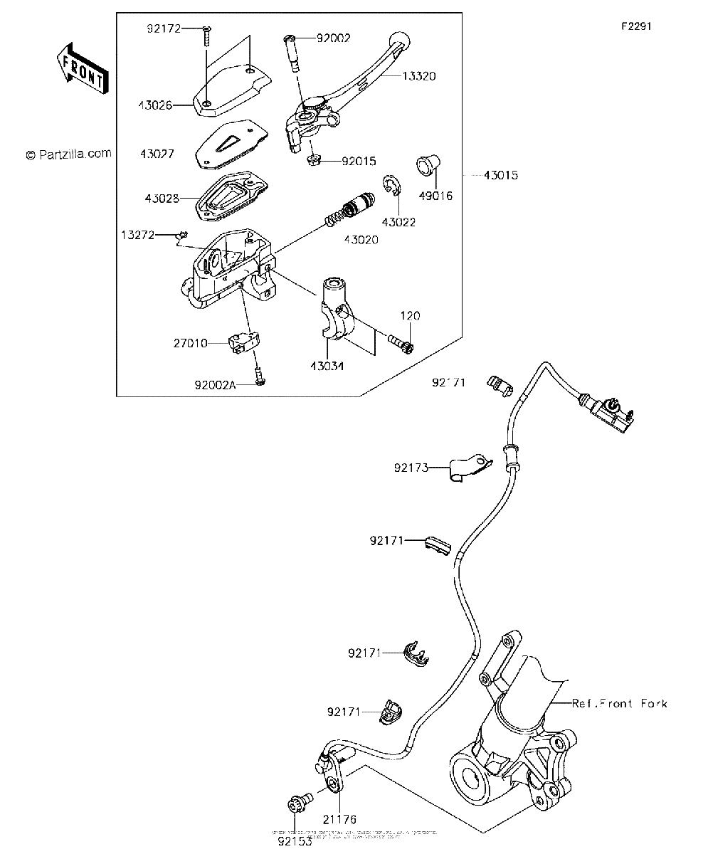 Diagrama de FRONT MASTER CYLINDER