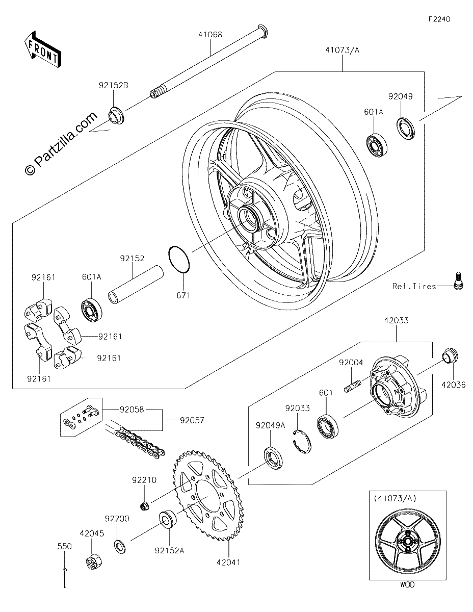 Diagrama de REAR HUB