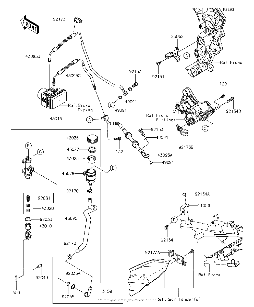 Diagrama de REAR MASTER CYLINDER