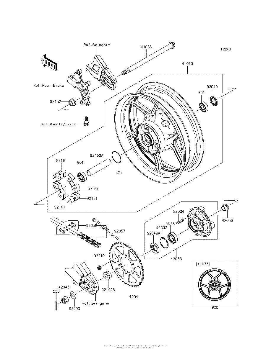 Diagrama de REAR HUB