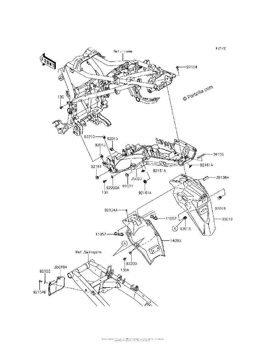 Diagrama de REAR FENDER S