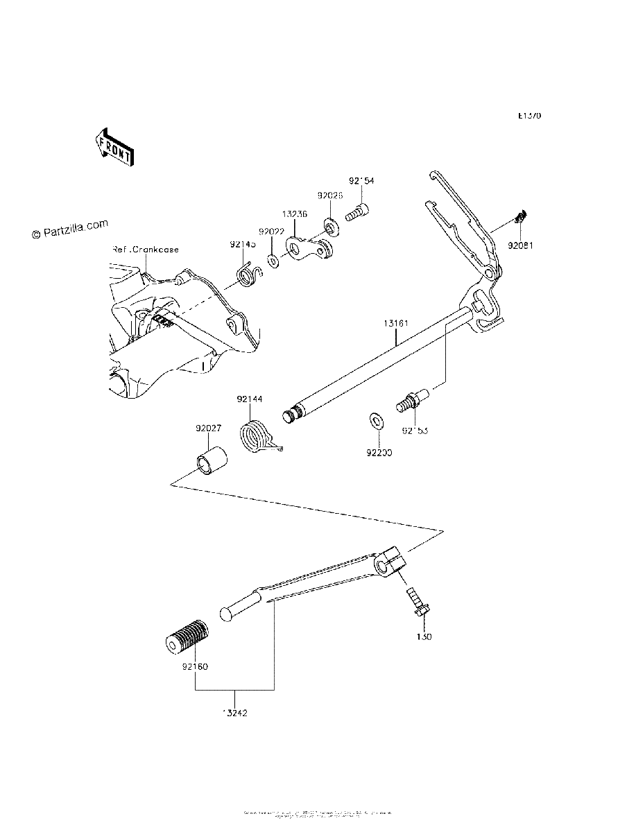 Diagrama de GEAR CHANGE MECHANISM