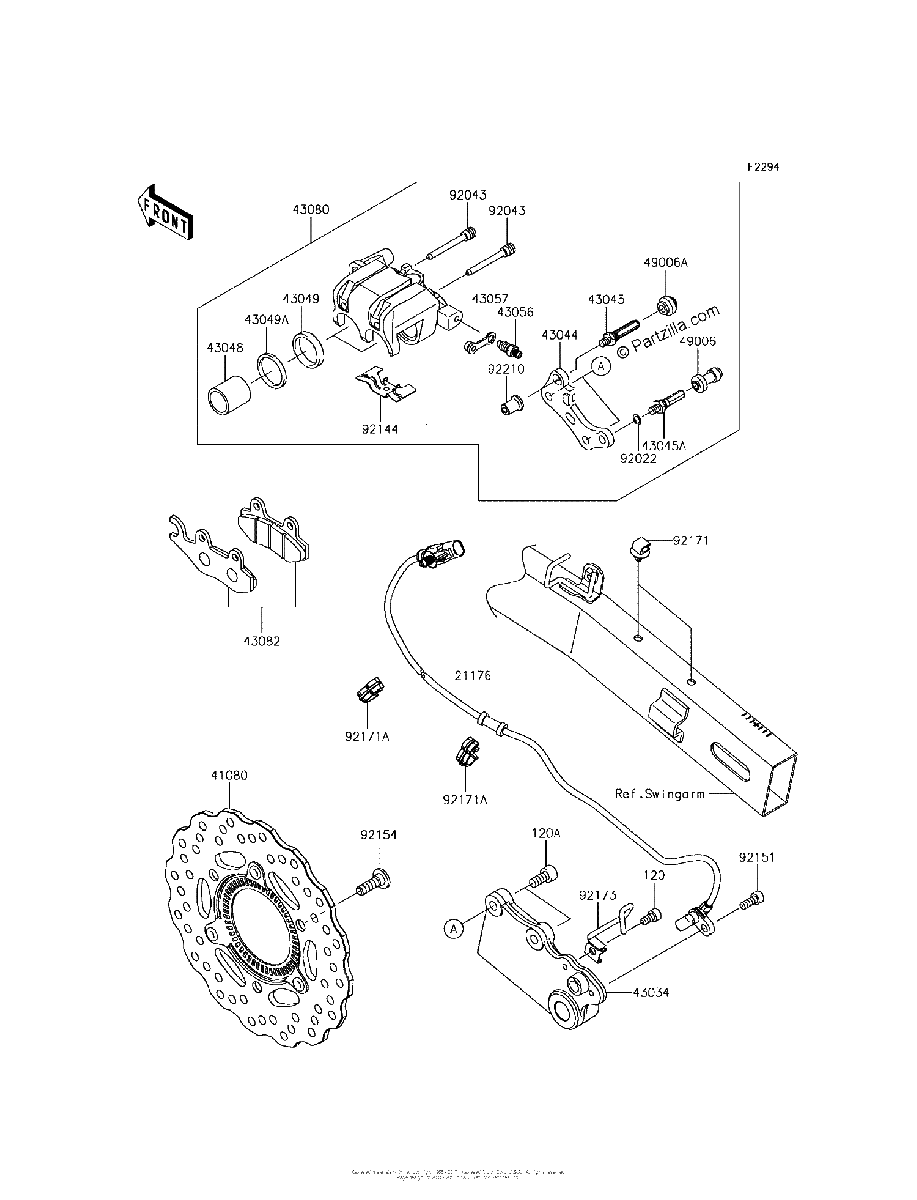 Diagrama de REAR BRAKE