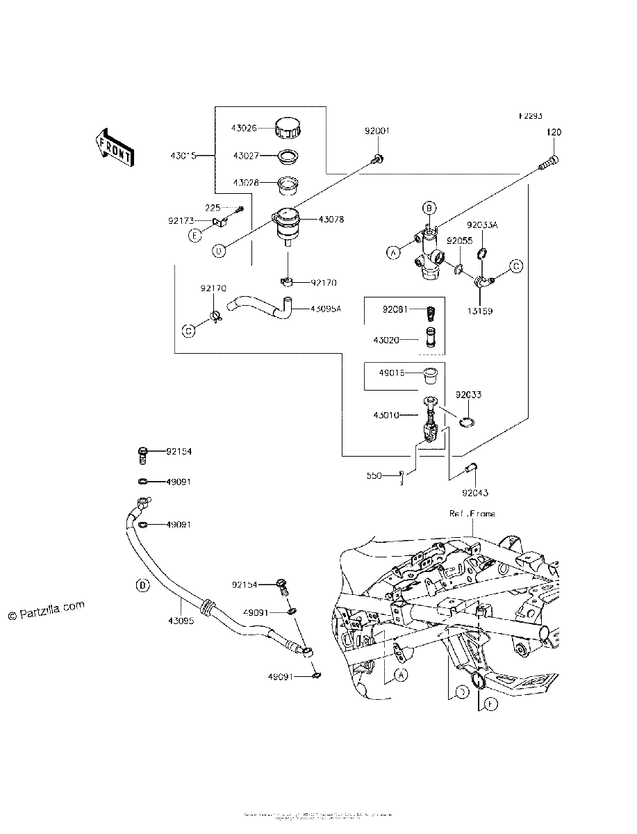 Diagrama de REAR MASTER CYLINDER