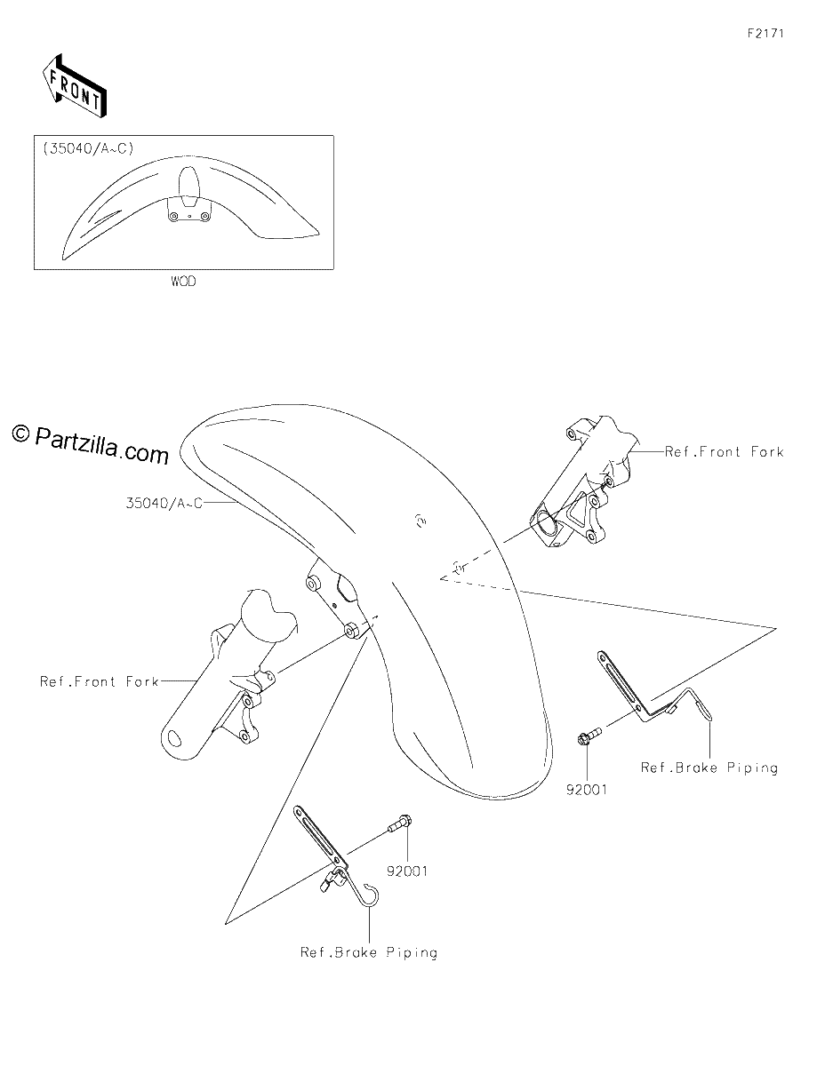 Diagrama de FRONT FENDER S