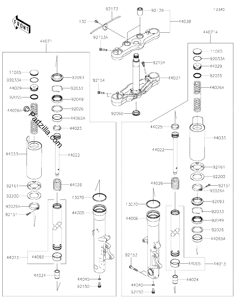 Diagrama de FRONT FORK