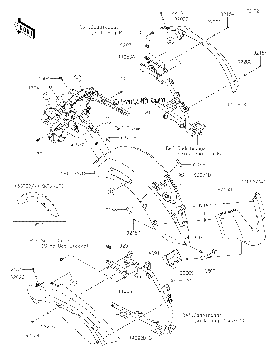 Diagrama de REAR FENDER S
