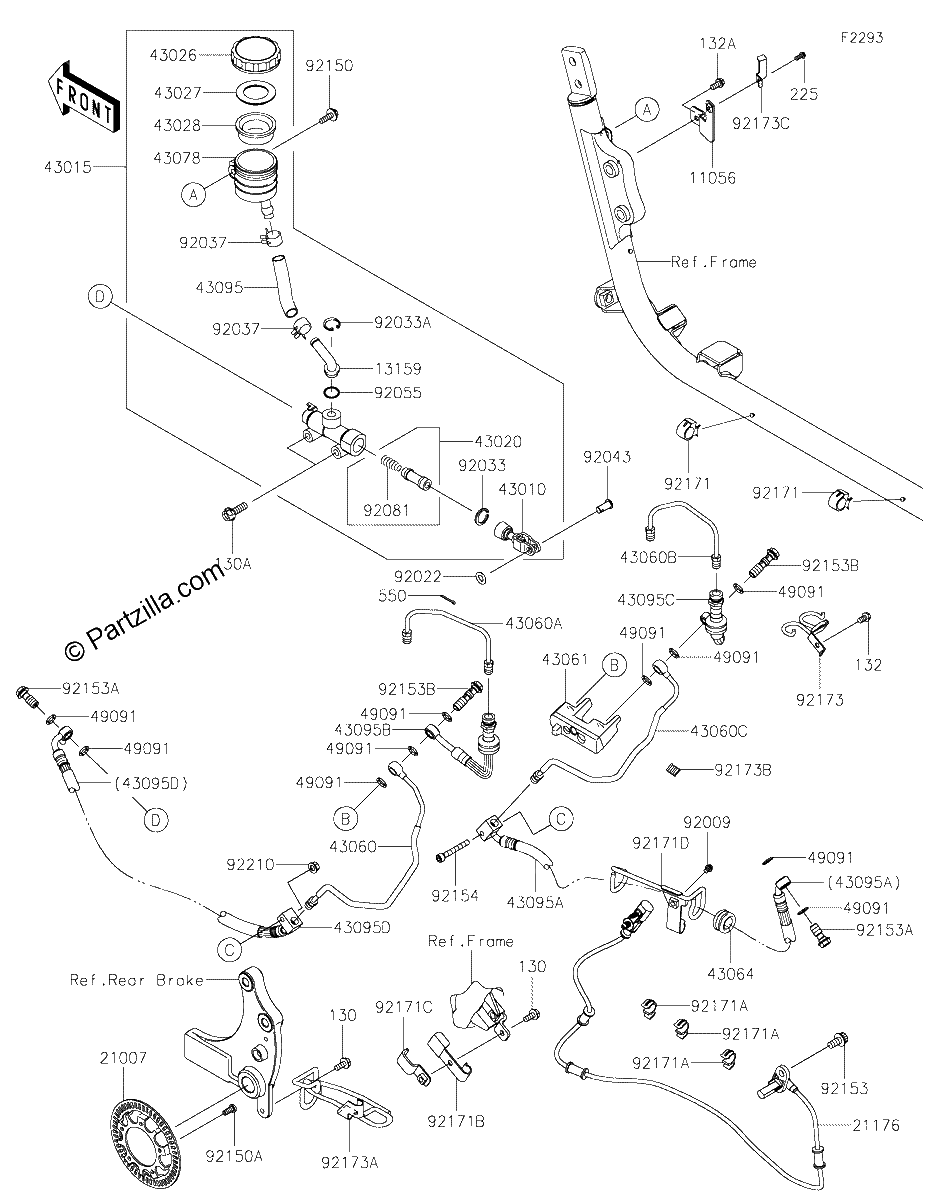 Diagrama de REAR MASTER CYLINDER