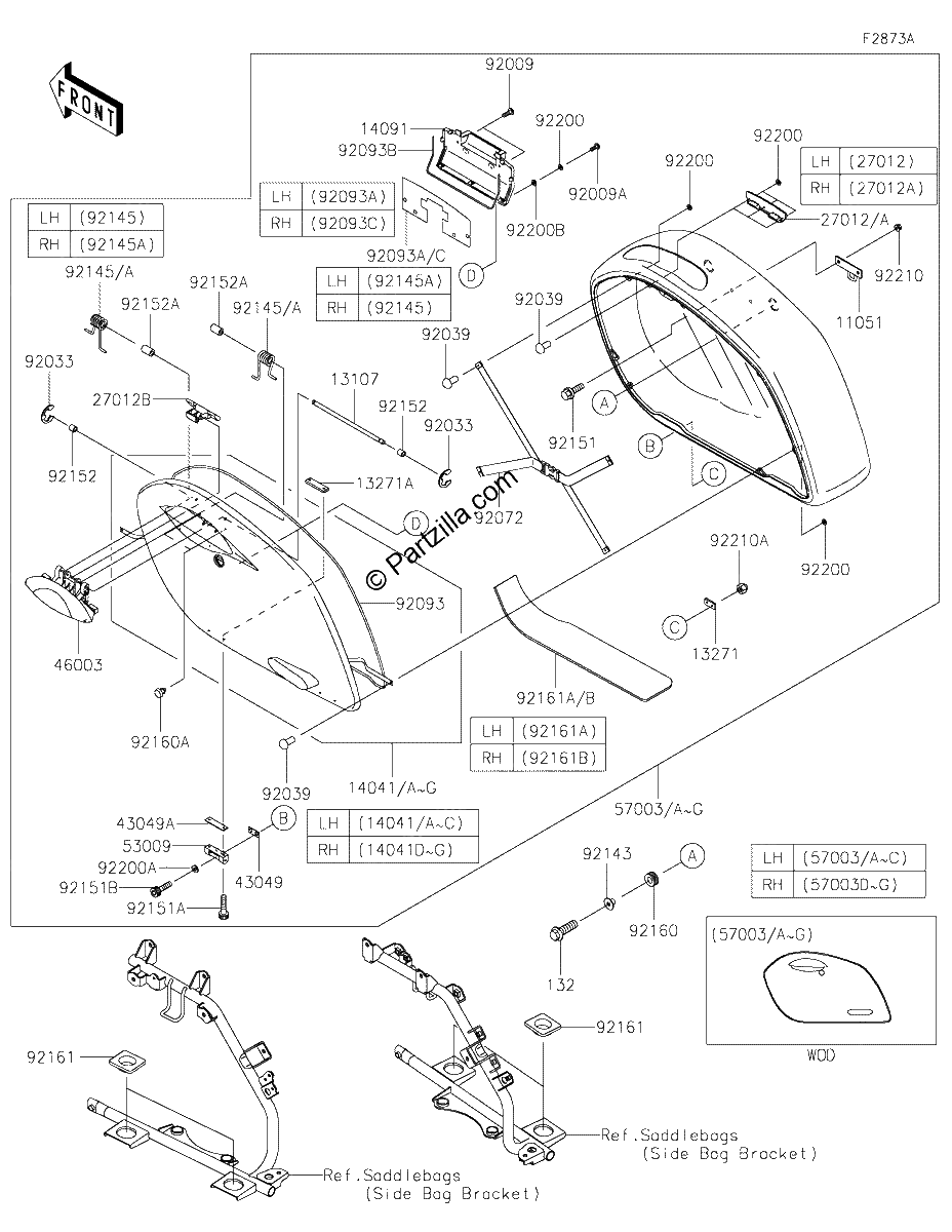 Diagrama de SADDLEBAGS SIDE BAG