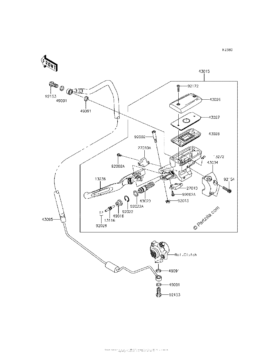 Diagrama de CLUTCH MASTER CYLINDER