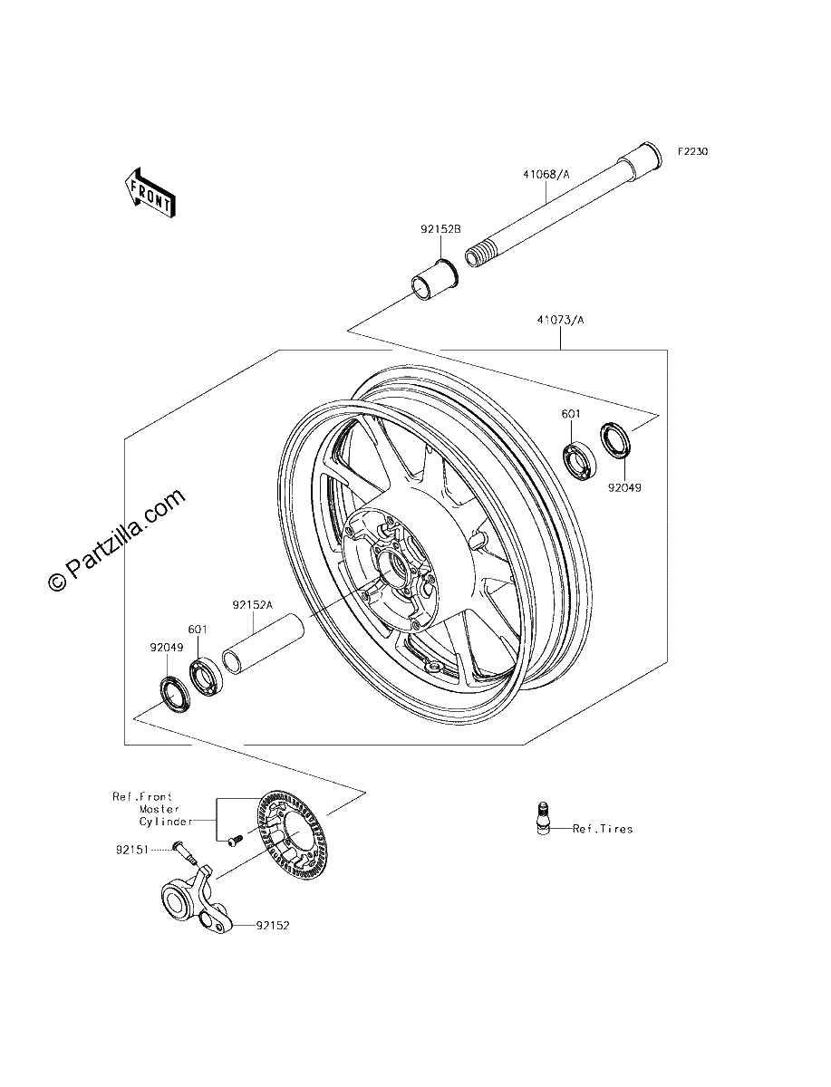 Diagrama de FRONT WHEEL
