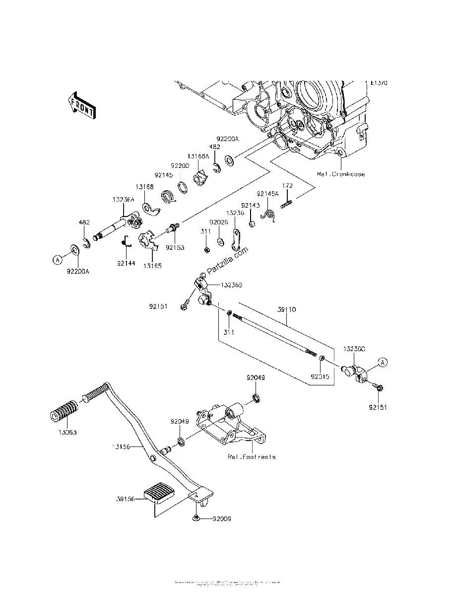 Diagrama de GEAR CHANGE MECHANISM
