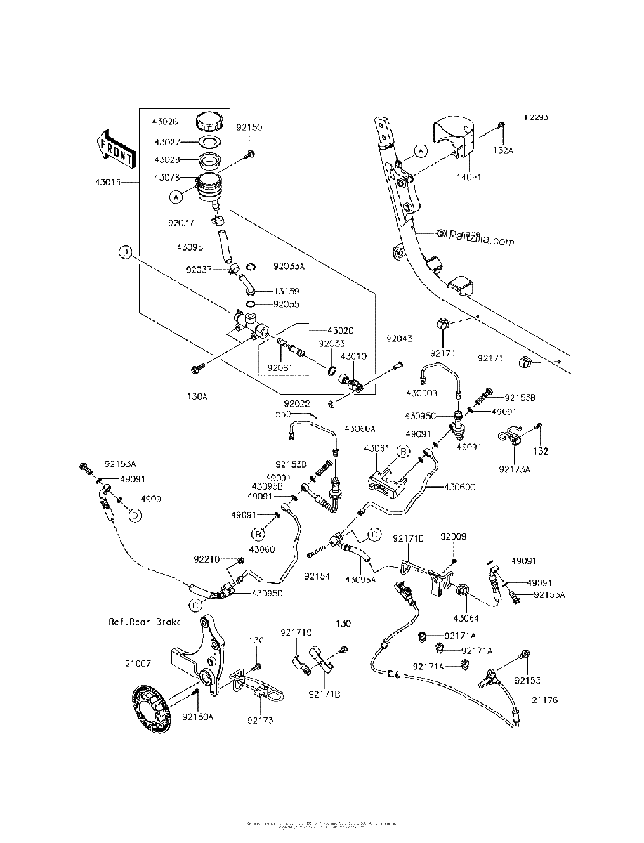Diagrama de REAR MASTER CYLINDER