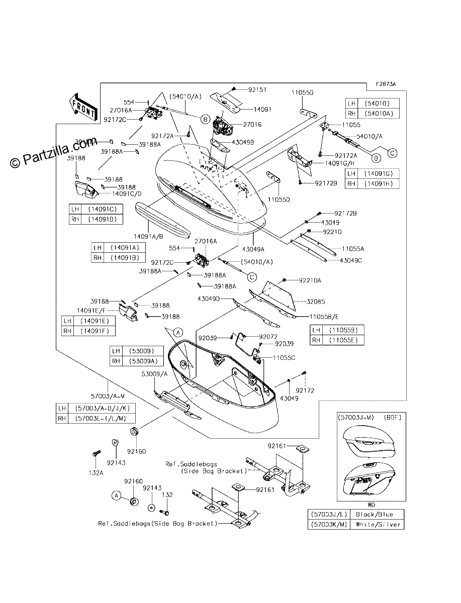 Diagrama de SADDLEBAGS SIDE BAG