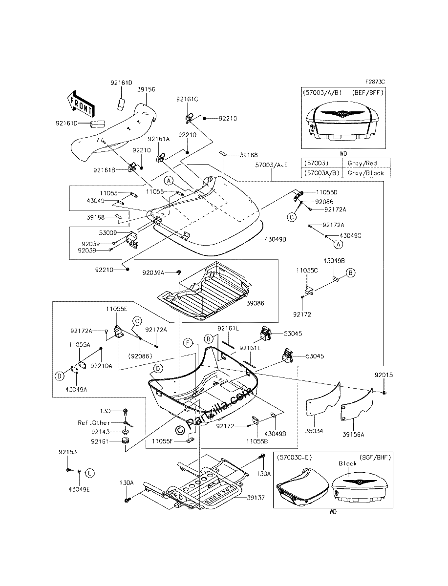 Diagrama de SADDLEBAGS TRUNK BEF BHF