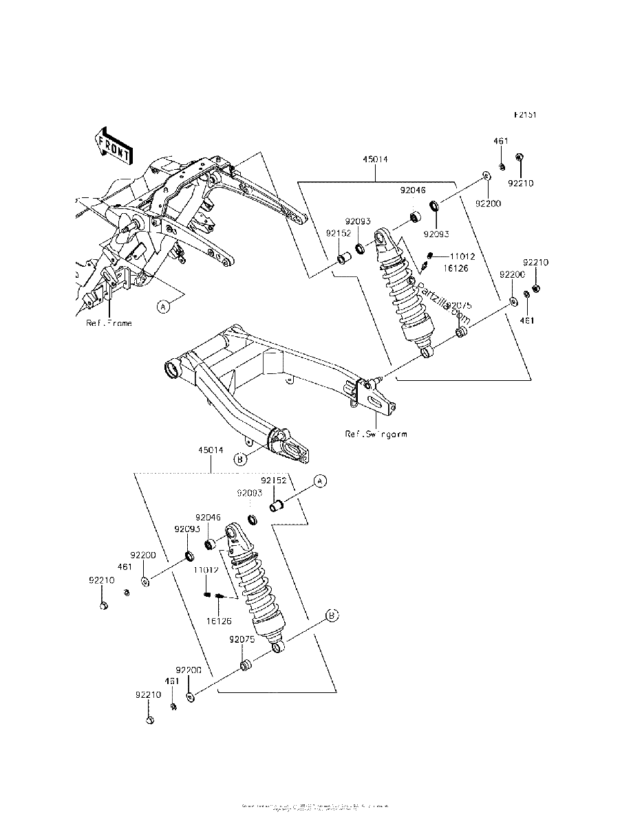 Diagrama de SUSPENSION SHOCK ABSORBER
