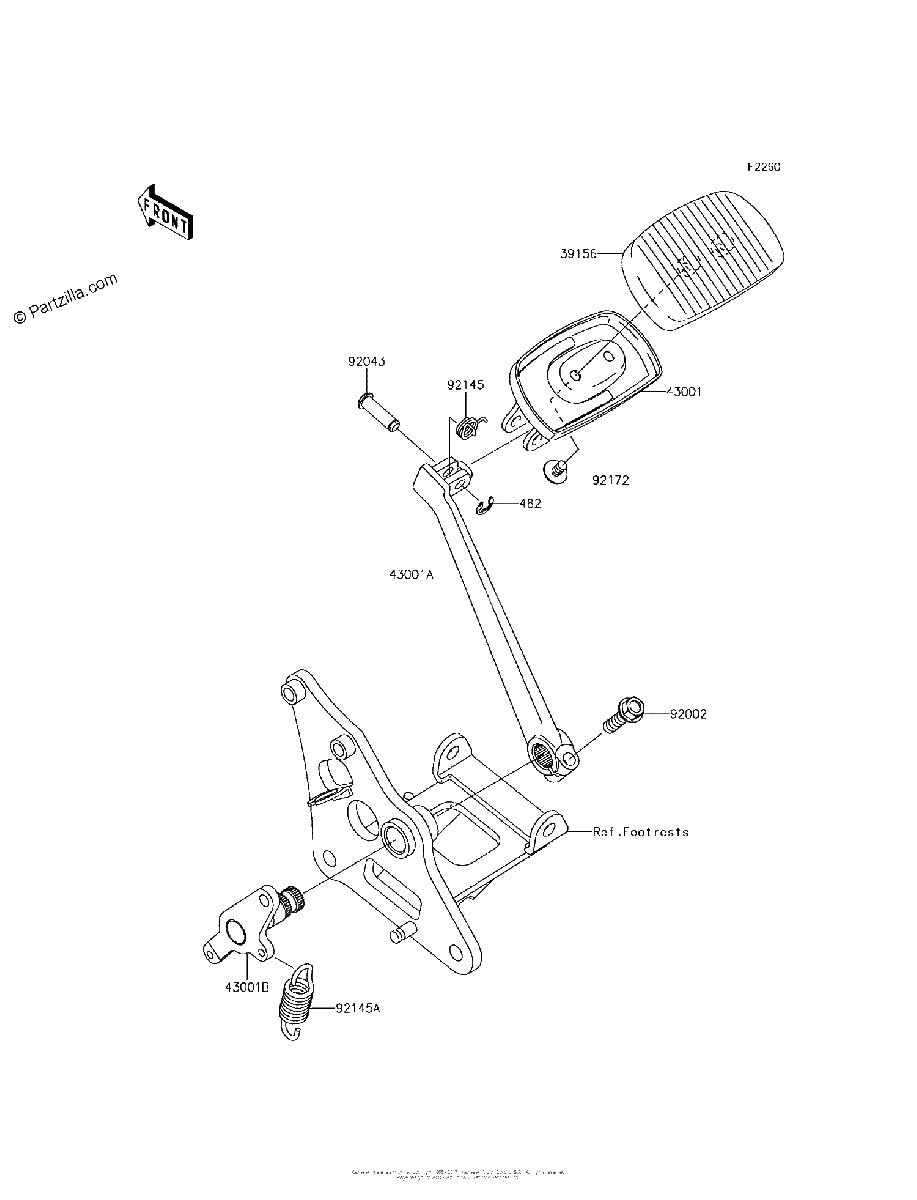 Diagrama de BRAKE PEDAL TORQUE LINK