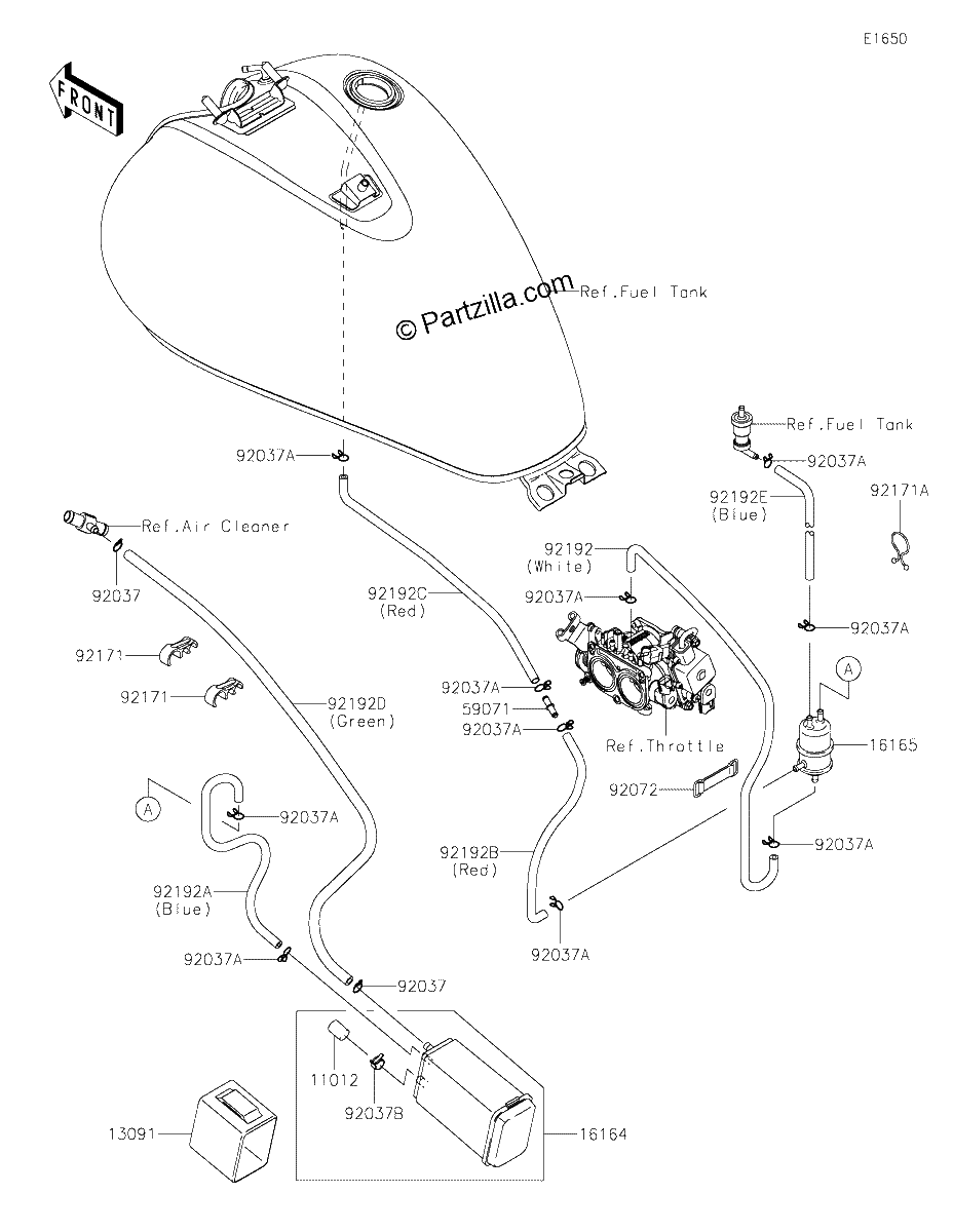 Diagrama de FUEL EVAPORATIVE SYSTEM CA