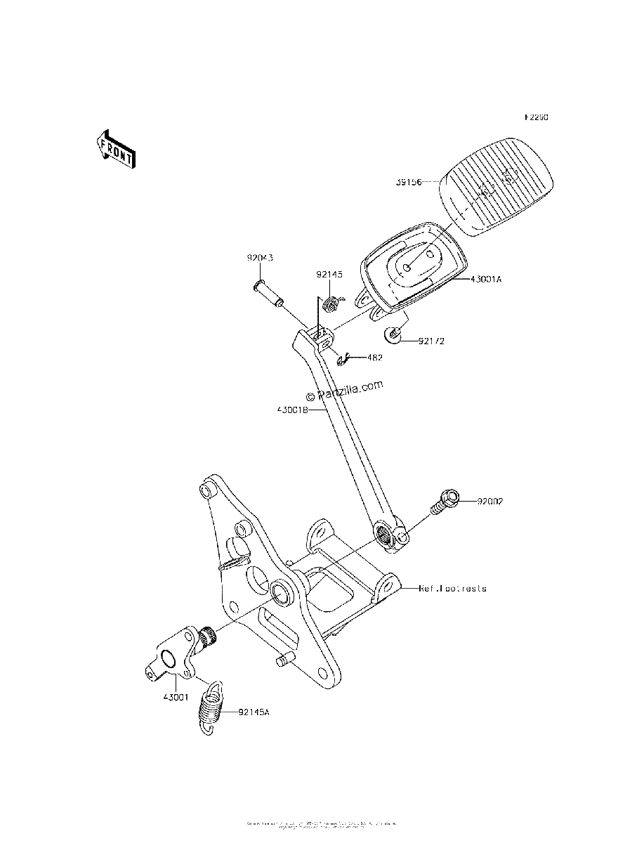 Diagrama de BRAKE PEDAL TORQUE LINK