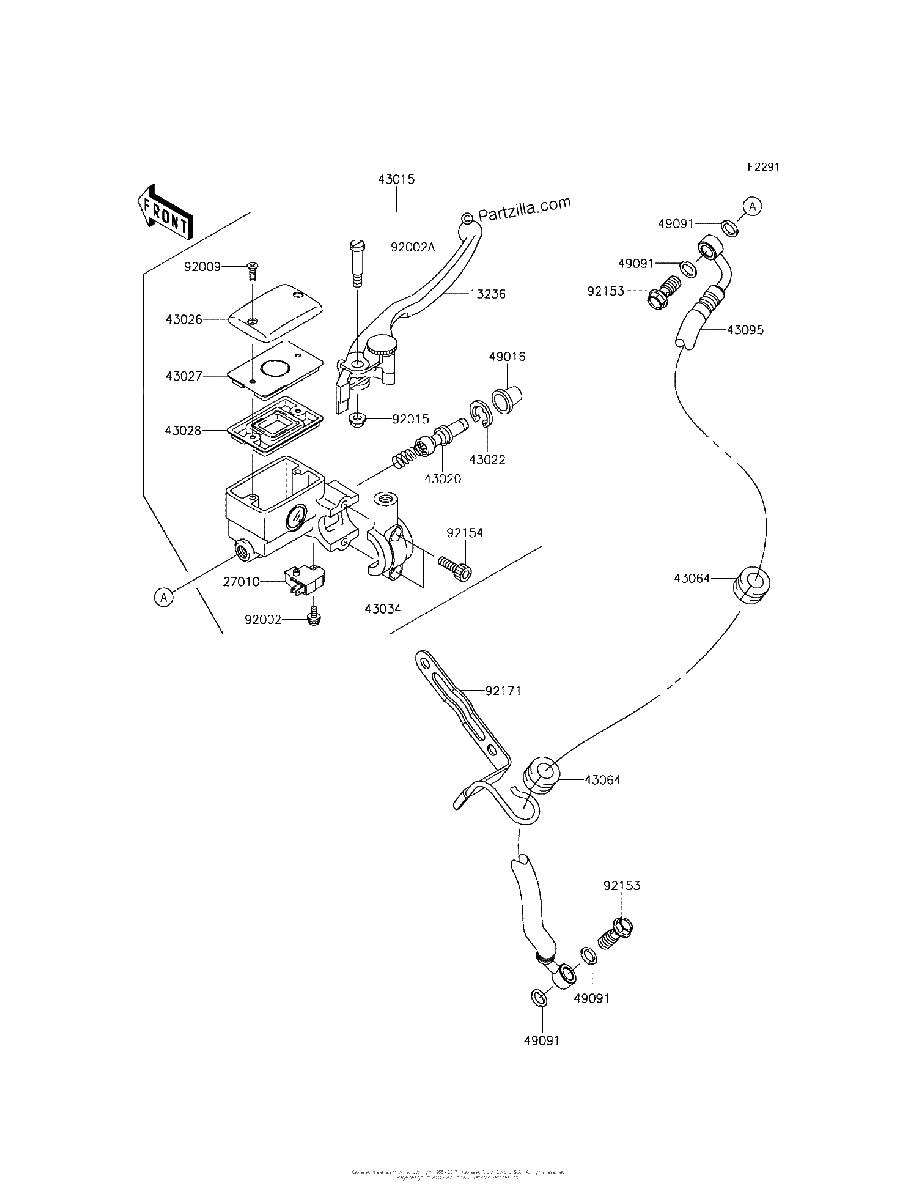Diagrama de FRONT MASTER CYLINDER