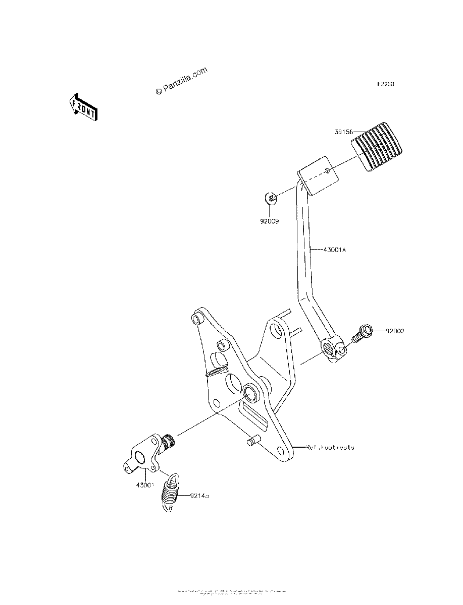 Diagrama de BRAKE PEDAL TORQUE LINK