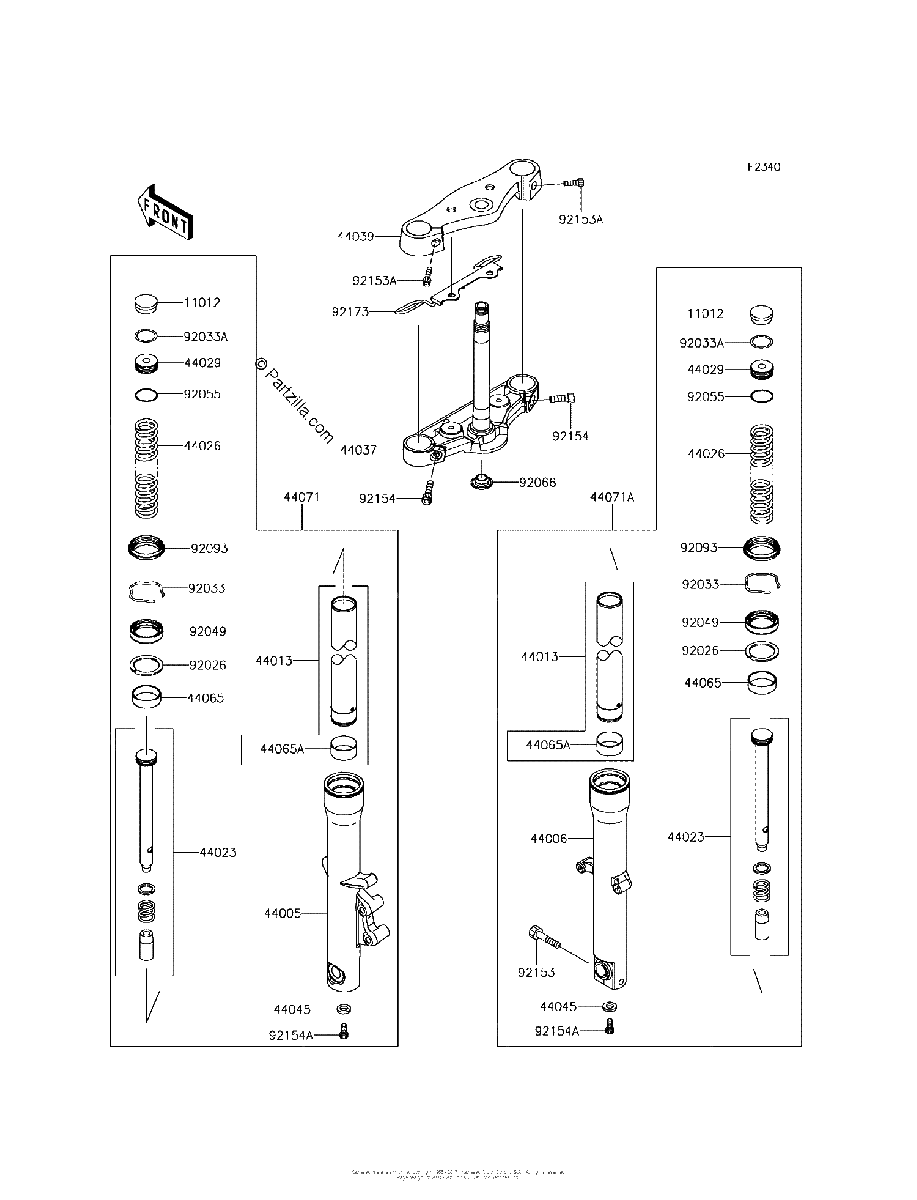 Diagrama de FRONT FORK