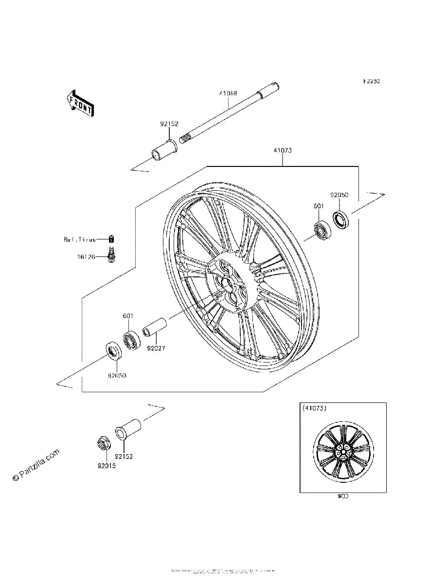 Diagrama de FRONT WHEEL