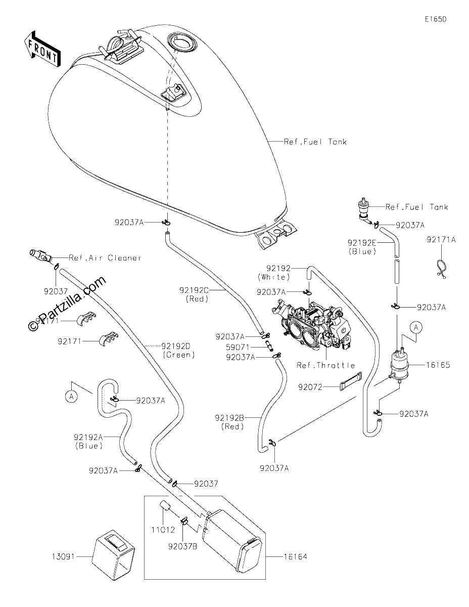 Diagrama de FUEL EVAPORATIVE SYSTEM CA