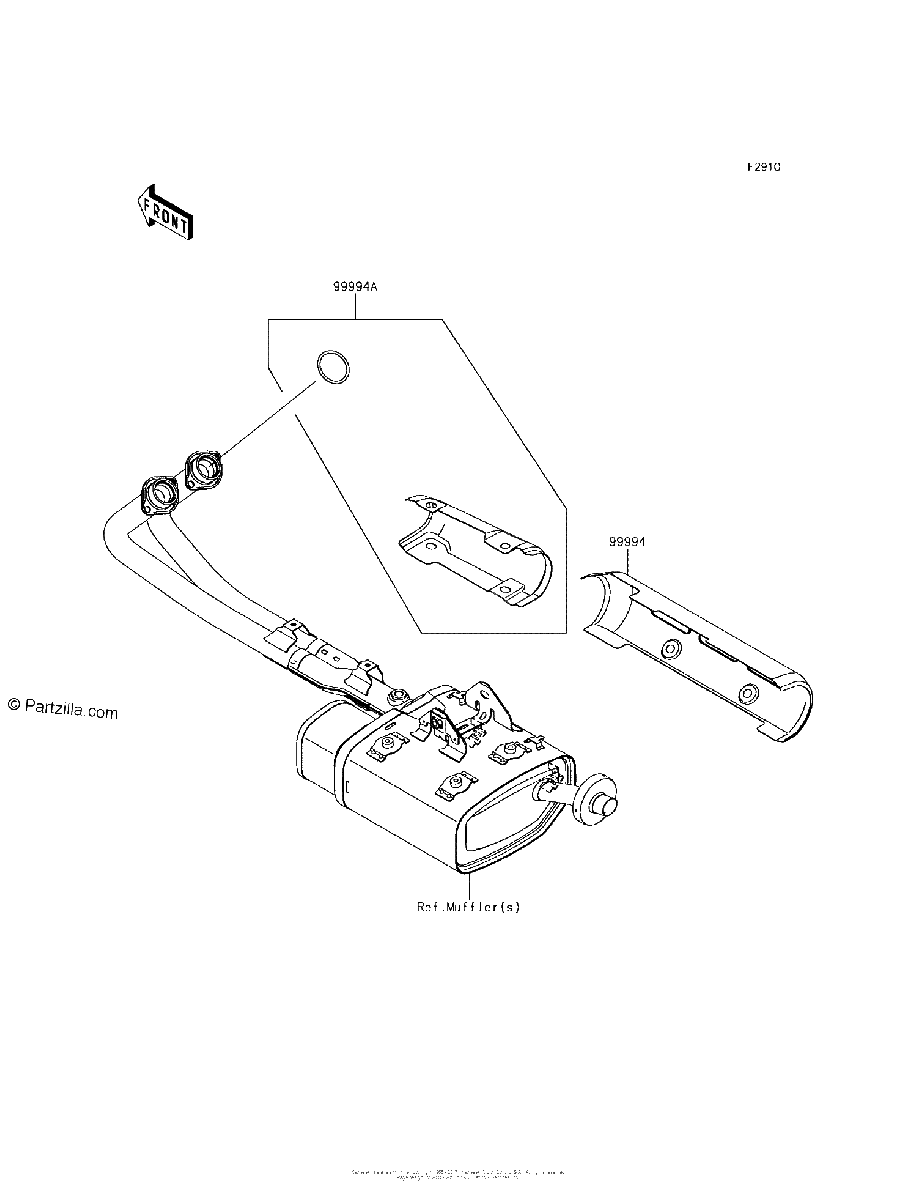 Diagrama de ACCESSORY MUFFLER COVER