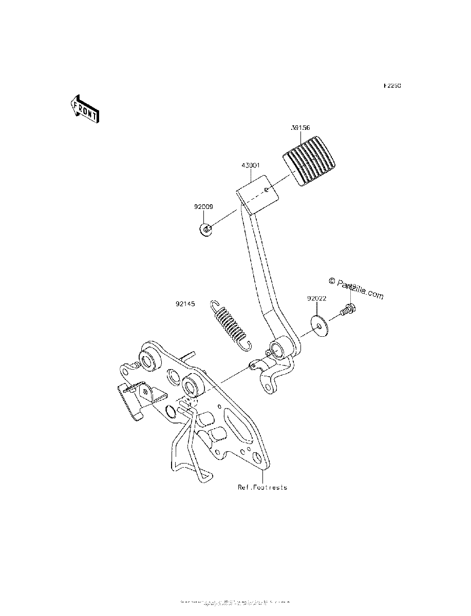Diagrama de BRAKE PEDAL TORQUE LINK