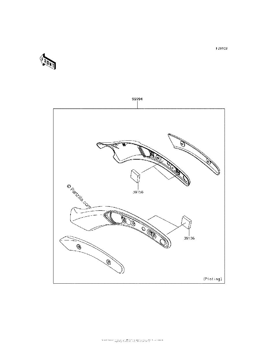 Diagrama de ACCESSORY FENDER STRUT COVER