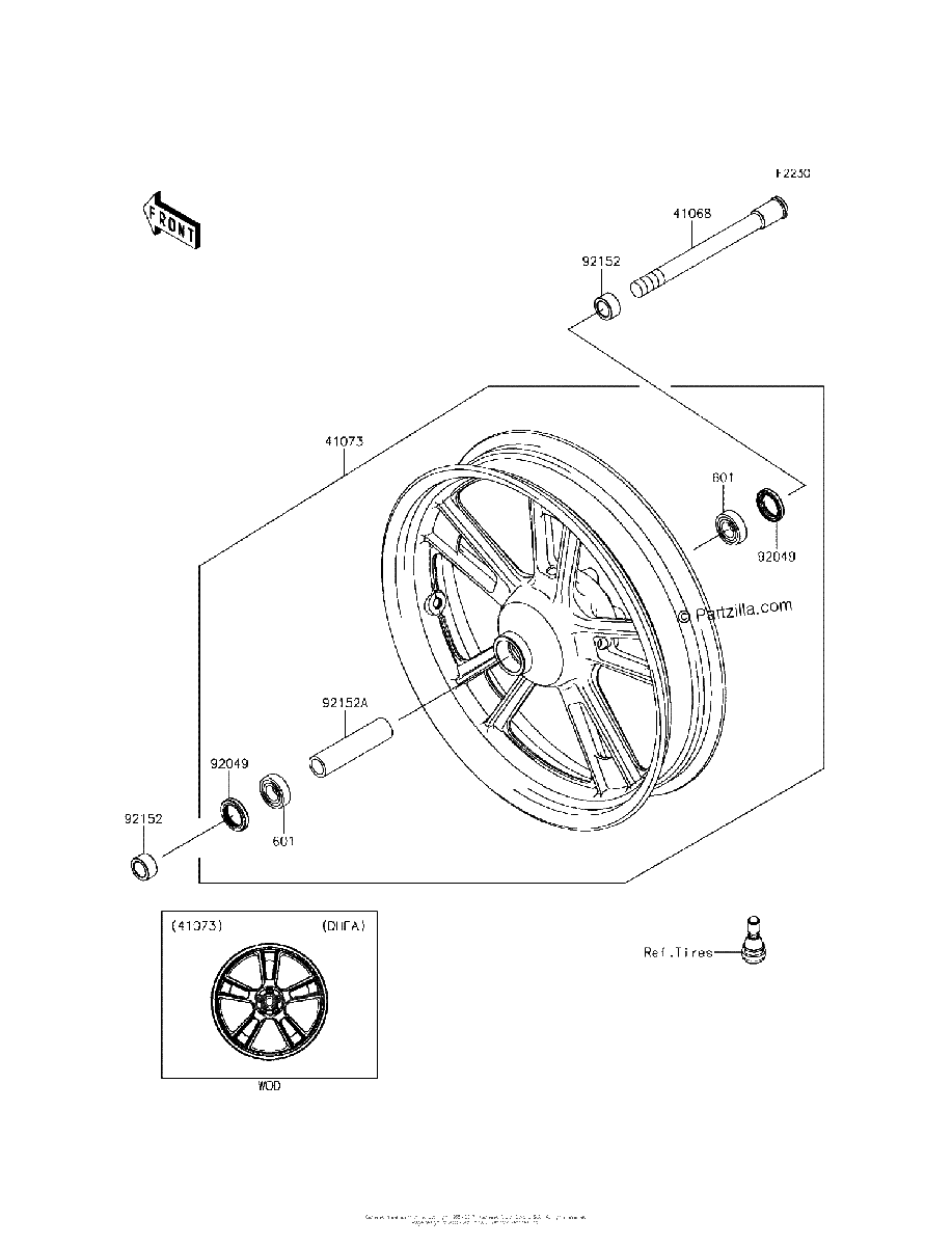 Diagrama de FRONT WHEEL