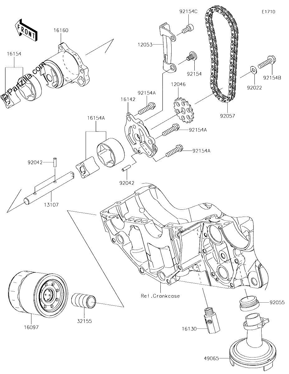 Diagrama de OIL PUMP OIL FILTER