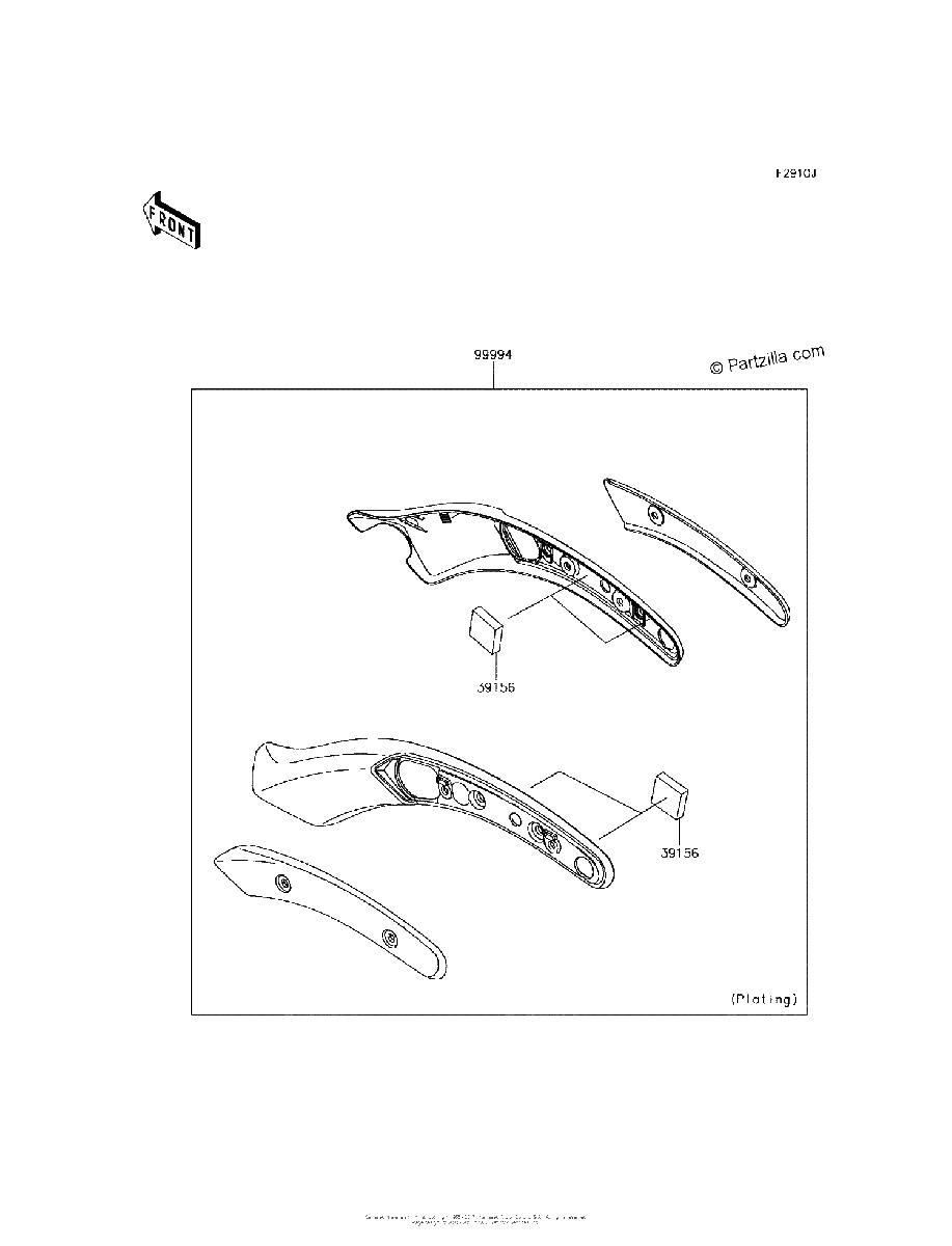 Diagrama de ACCESSORY FENDER STRUT COVER