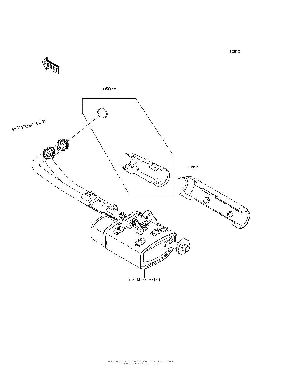Diagrama de ACCESSORY MUFFLER COVER