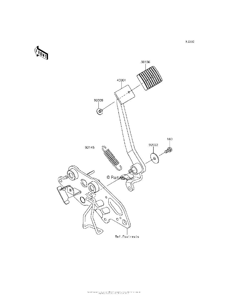 Diagrama de BRAKE PEDAL TORQUE LINK