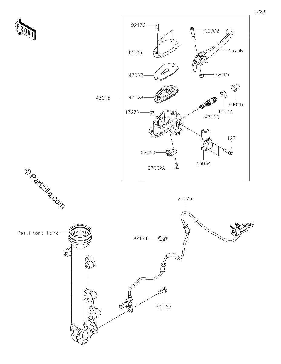 Diagrama de FRONT MASTER CYLINDER