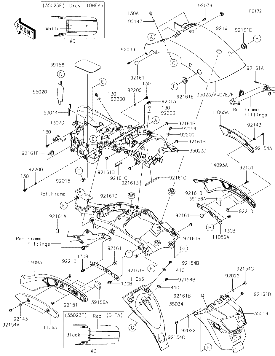 Diagrama de REAR FENDER S