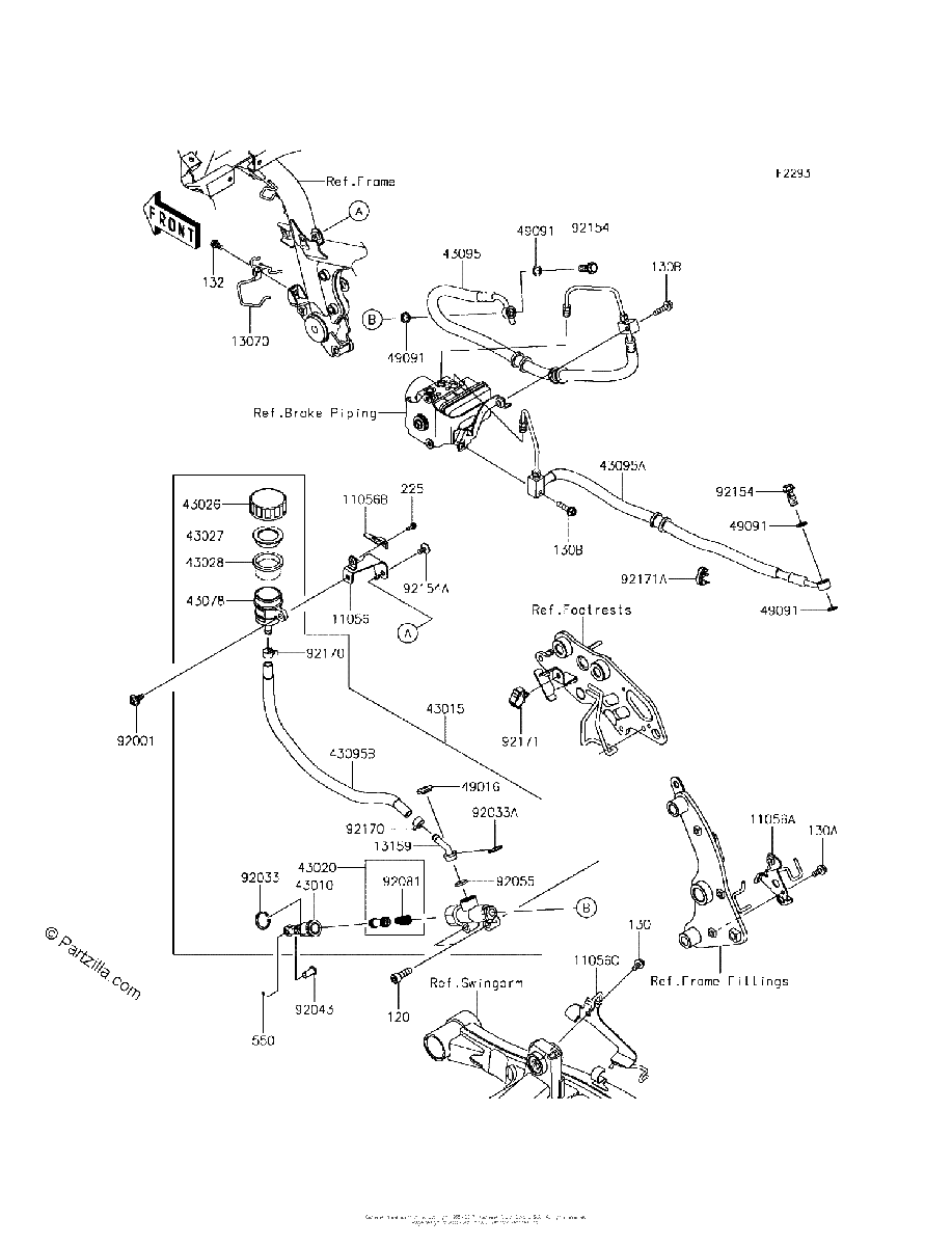 Diagrama de REAR MASTER CYLINDER