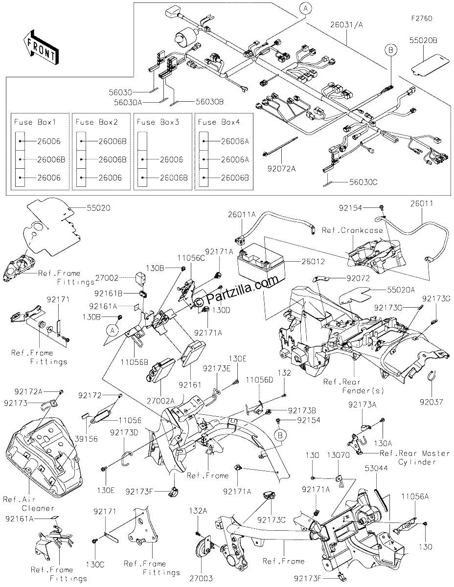 Diagrama de CHASSIS ELECTRICAL EQUIPMENT
