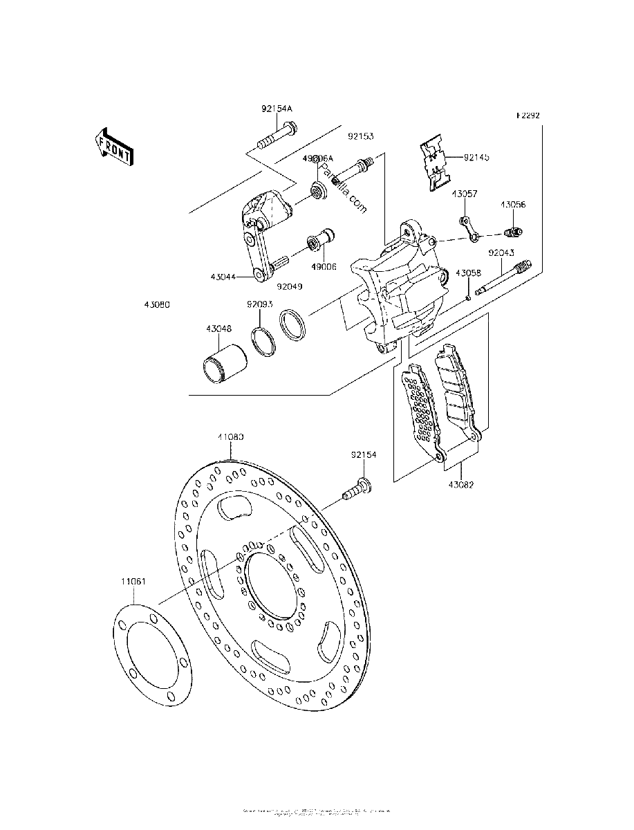 Diagrama de FRONT BRAKE