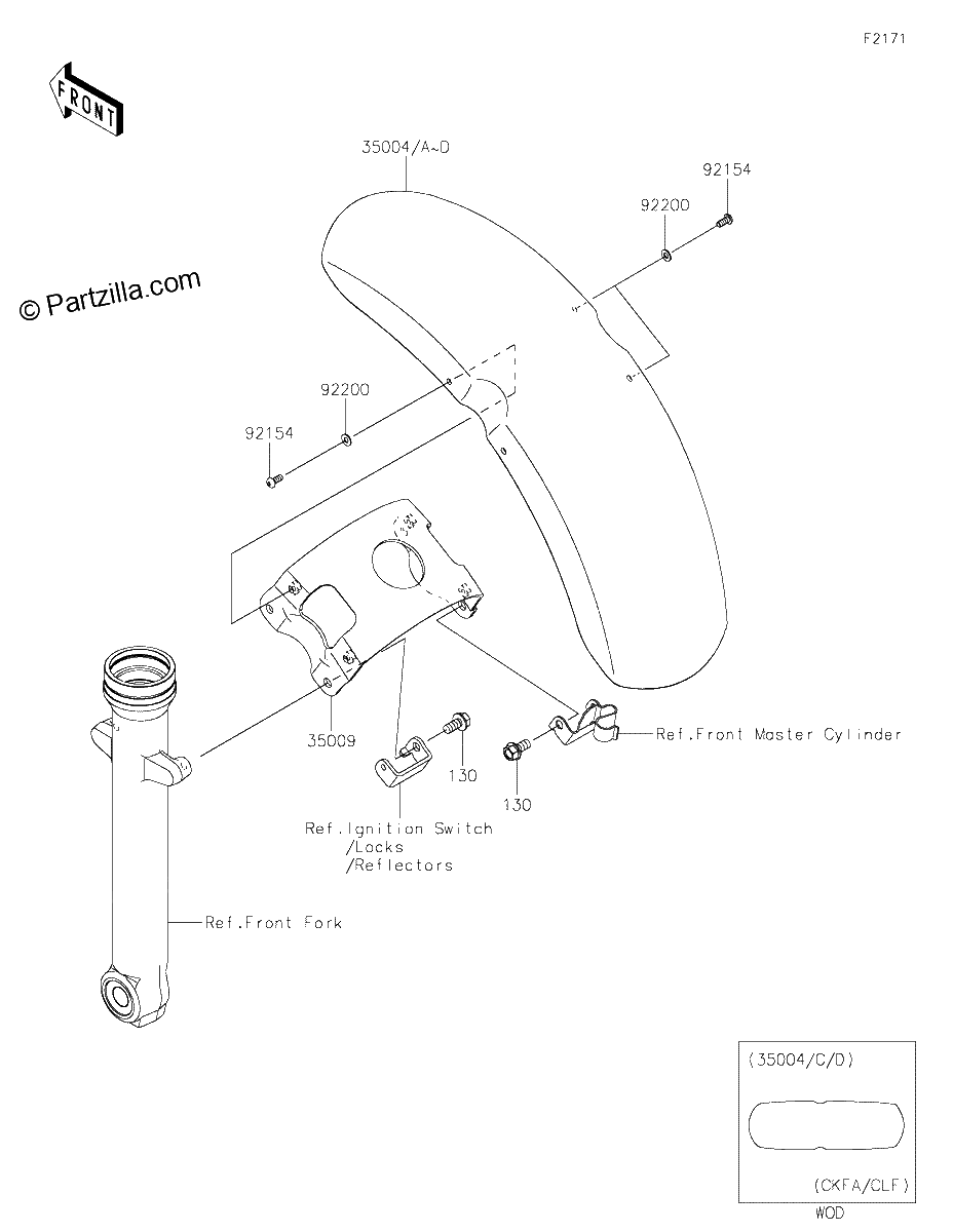 Diagrama de FRONT FENDER S