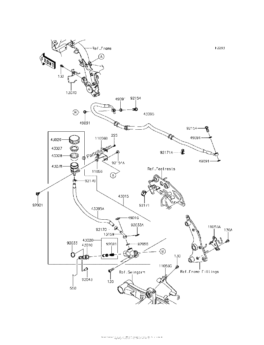 Diagrama de REAR MASTER CYLINDER