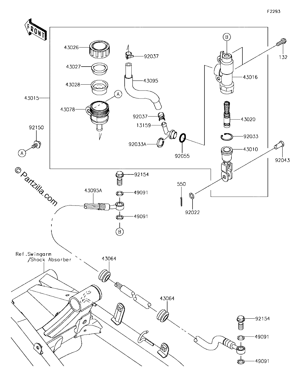 Diagrama de REAR MASTER CYLINDER