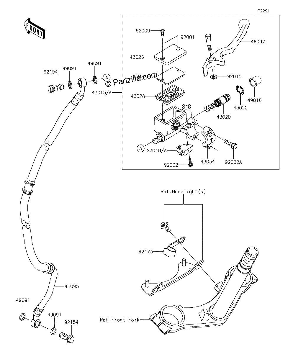 Diagrama de FRONT MASTER CYLINDER